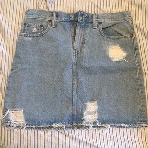 Distressed Levi Jean Skirt